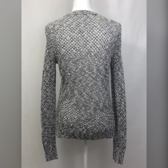 Caslon Long Sleeve Gray/Beige Heather Knit Sweater - Picture 3 of 6